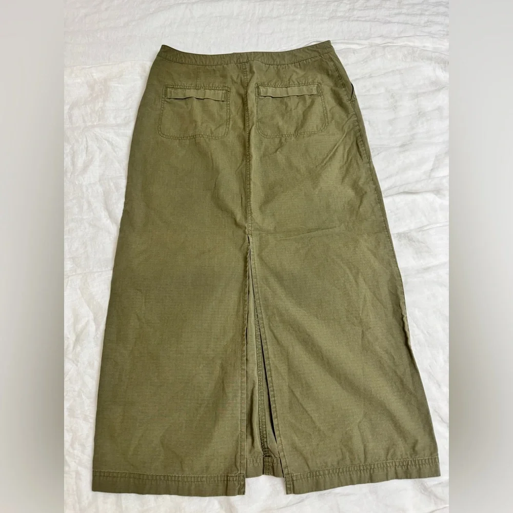Vintage Rare 90’s Ralph Lauren Maxi Cargo Skirt 100% Cotton Utility Grunge Sz 12